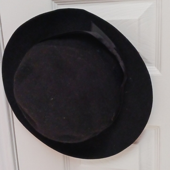 VINTAGE EFFANEM 100% WOOL BLACK CRUSHER HAT - Picture 3 of 9